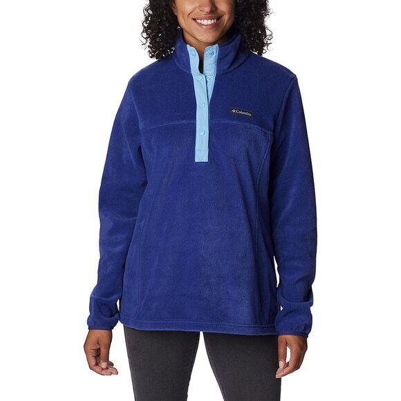 Columbia Half Snap Pullover XL Sweatshirt Dark Sapphire Blue Cozy Fall Layer - Picture 1 of 6